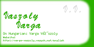 vaszoly varga business card